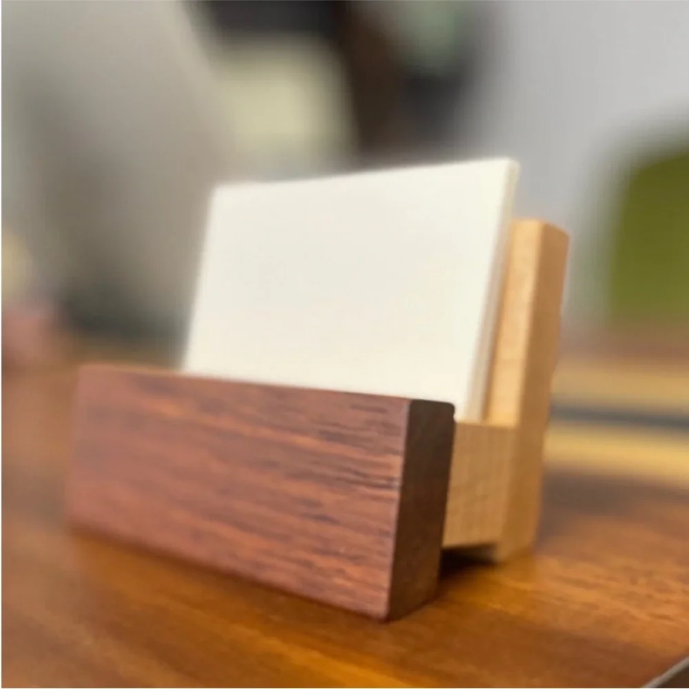 Hand crafted real wood Business Card Holder